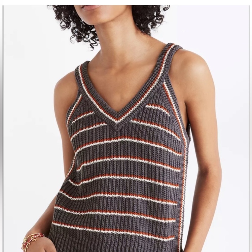 Madewell Stockton V Neck Sweater Tank Top Size S